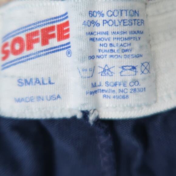 Vintage 90s/Y2K Soffe Navy Blue Cheer Shorts Made in USA Small - Picture 3 of 3